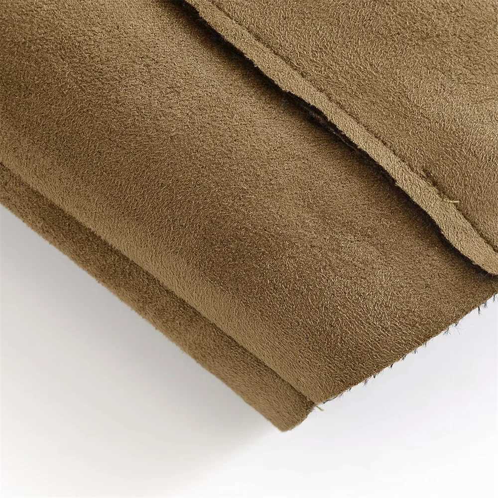 Autumn new womens clothing European and American style fashionable simple suede jacket J251124