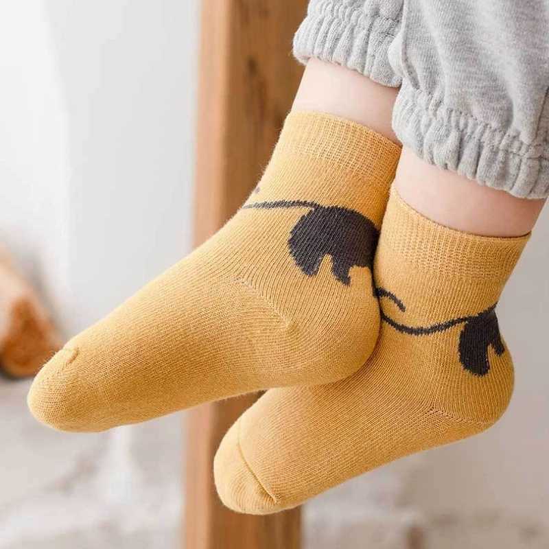 5 Pairs Kids SOCKS Autumn Winter Middle Tube Sock Cat Pattern Comfortable Breathable CHIldren SOCKS For Boys Girls G251124