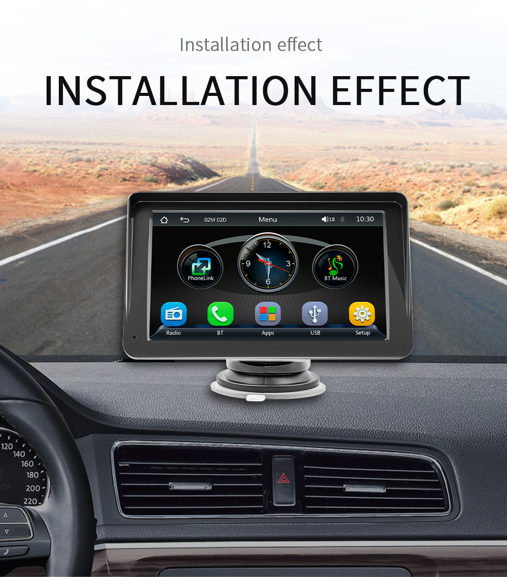 X5300 7 Inch Touch Ips Screen Carplay Carplay Android Auto Built in Speaker Wireless Car Play Car Screen Car Monitor