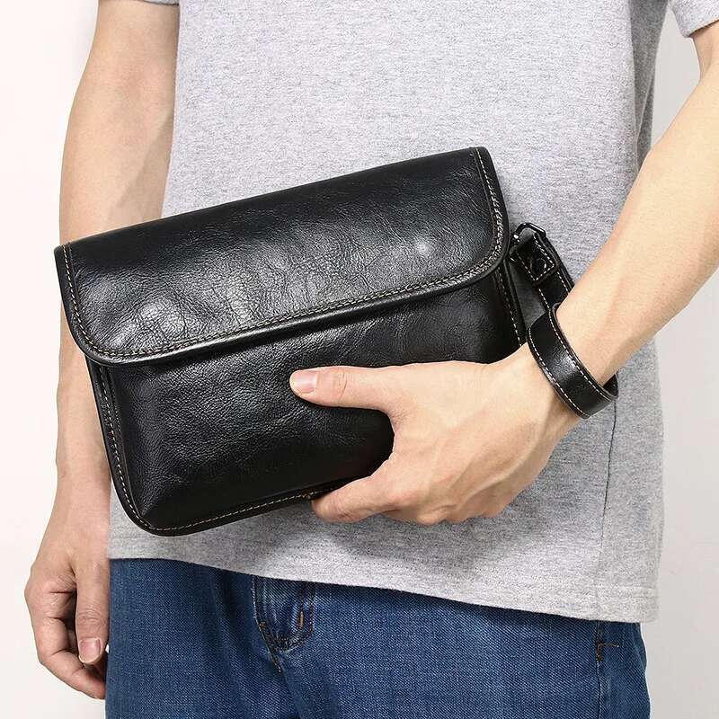 Designer Bag High Quality Genuine Leather Bags Natural Cowskin Men Messenger Vintage Men's Cowhide Shoulder Crossbody Phone Bag