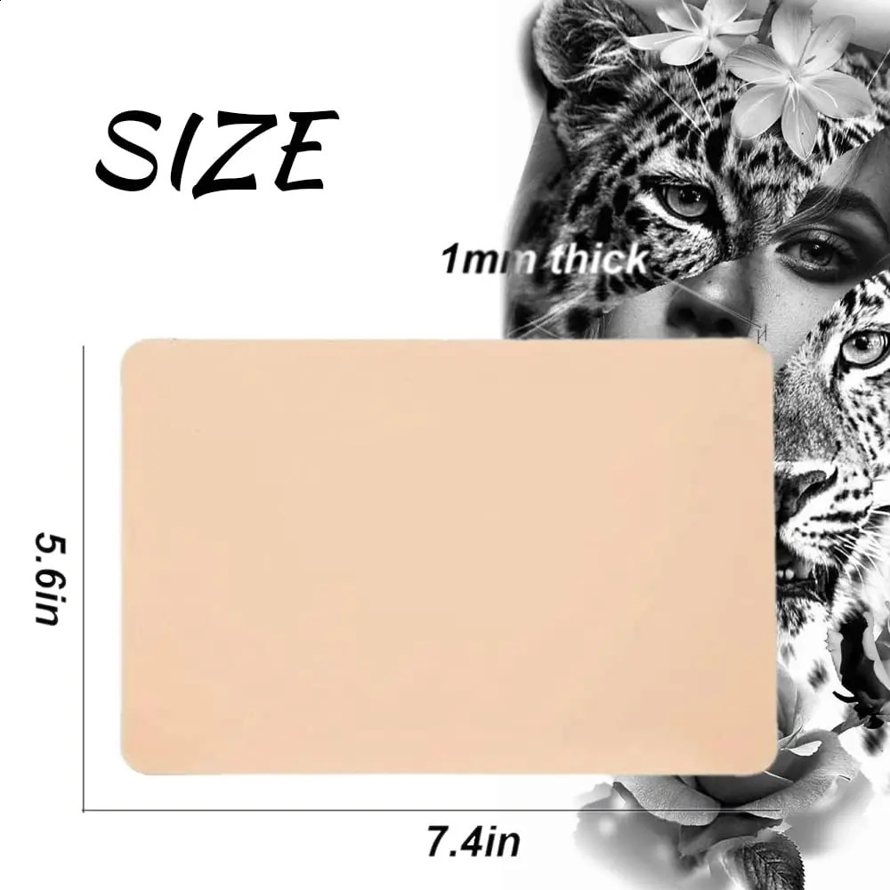 1/3/5/15/20Pcs Tattoo Blank Practice Skin Empty Fake Skin Double Sized Synthesis Pad for Microblading Makeup Tattoo Accessories 250422