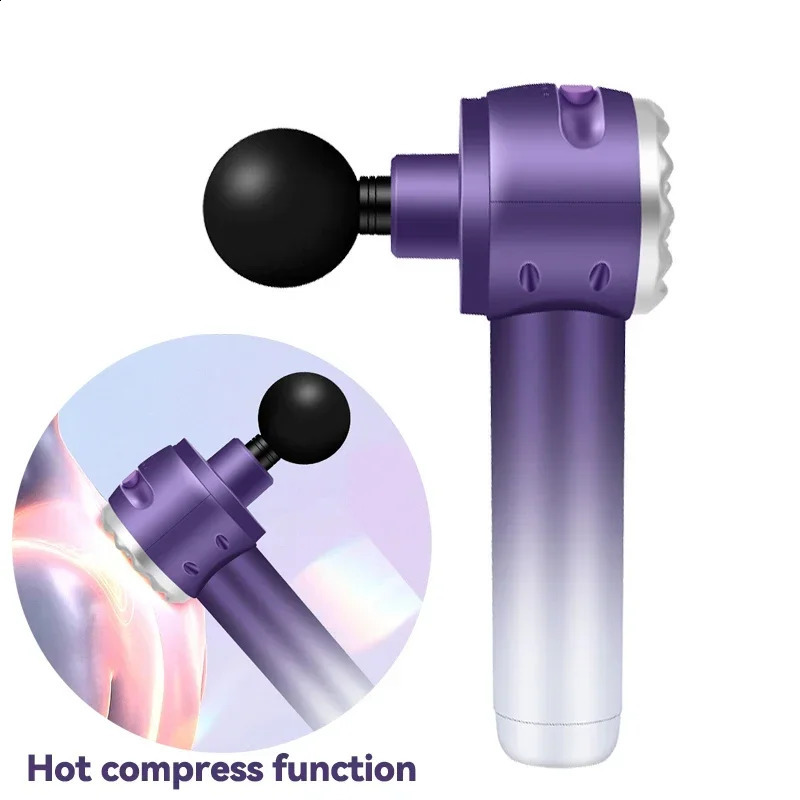 Fascia Gun Portable Vibration Massage Gun For Body Neck Back Deep Muscle Relaxation Fitness Slimming One Head With Compress 250424