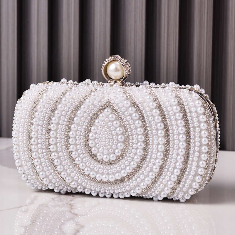 Dinner Bag New Pearl Women S Fashion Wedding Bag White Cheongsam Handbag KQ