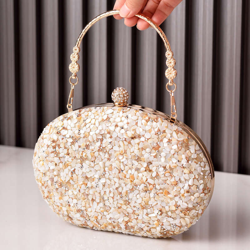 Dinner Bag Diamond Studded Round Evening Dress Handle Qipao Bag Banquet Bag Bags KQ