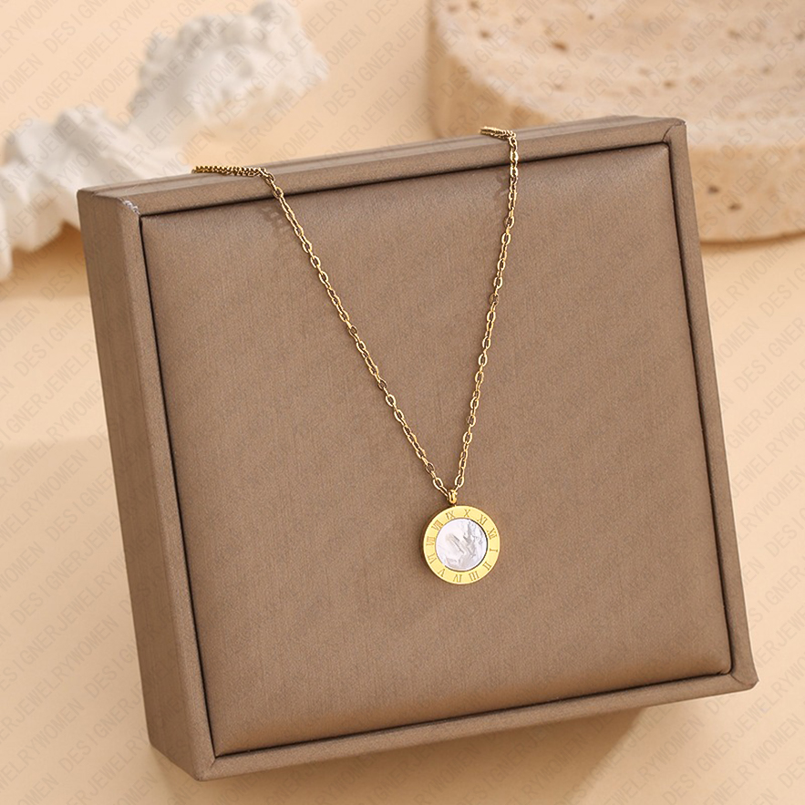 Designer Bracelet Bracelet for Women Stainless Steel 18K Gold Plated Bangle Double Sided Round Shell Bangles Luxury Jewlery Designer for Women Elegant