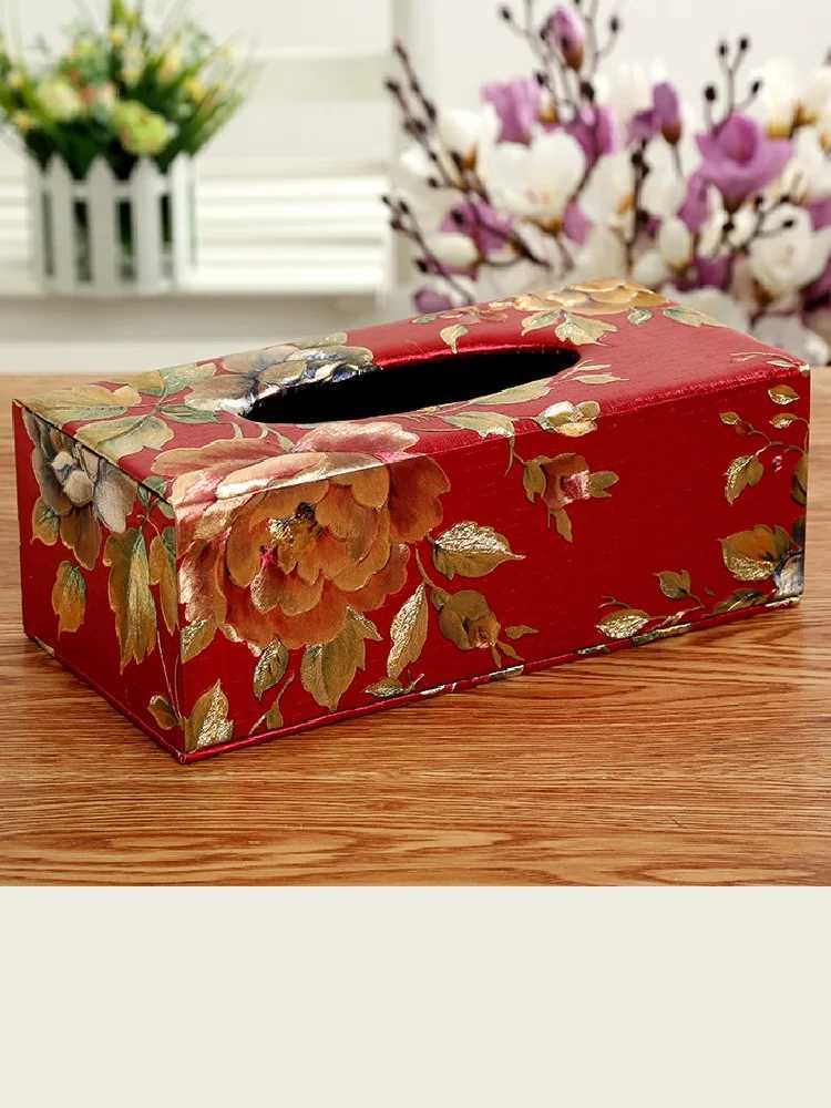 European-Style Leather Paper Box Creative Car Household Tissue BoxM251124