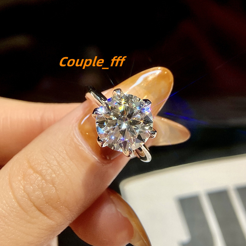 Real 925 Sterling Silver Gemstone Womans Diamond Ring Moissanite Solitaire Rings for Women Engagement Luxury Fine Jewelry