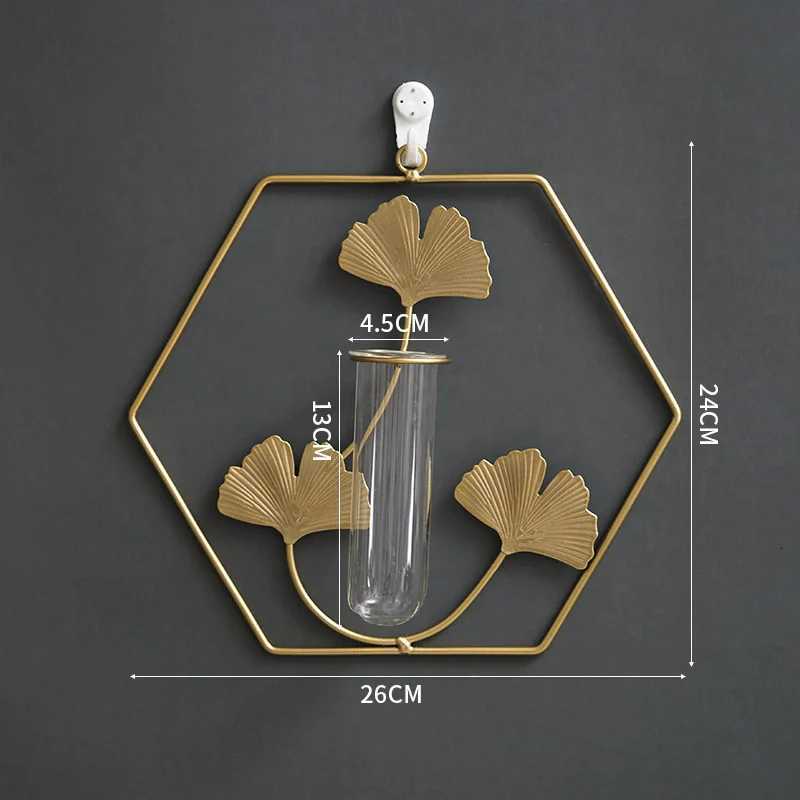 Iron Wall Mounted Vase Dried Flower Hydroponics Living Room Wall Decoration Luxury Water Flower Creative Home Wall Decoration C251124
