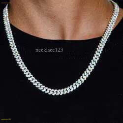 necklace moissanite chain Custom Pass Dia Tester Hip Hop Jewelry Sterg Sier 6mm 8mm Iced Out VVS Cuban k Moissanite Chain For Men