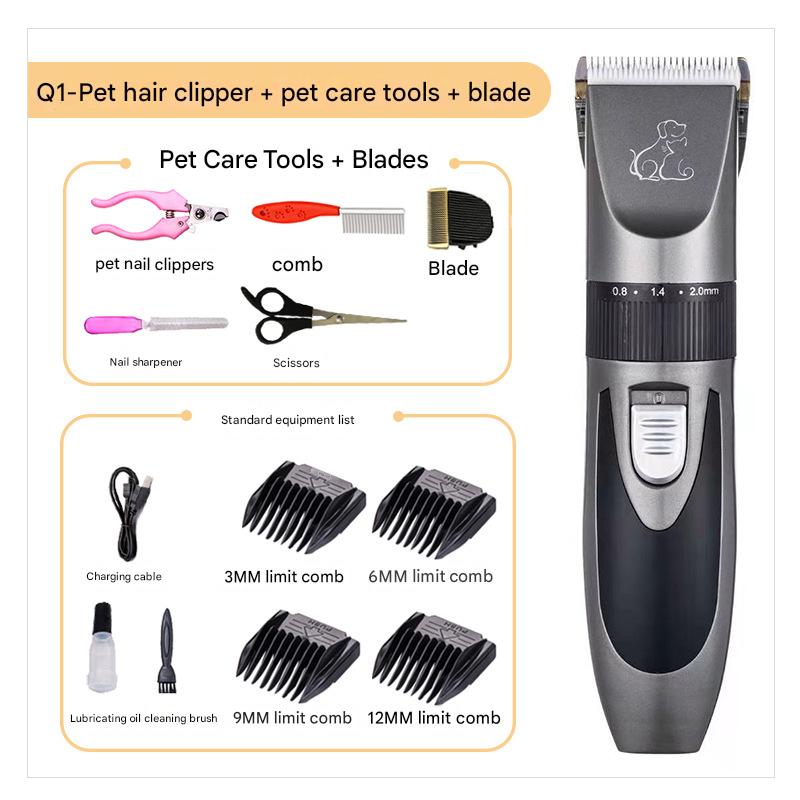Dog Clipper Low Noise, Dog Grooming Kit with Rechargeable, Dog Shaver Cordless Electric Quiet Hair Clipper Set for Dog Cats Pets - view 6
