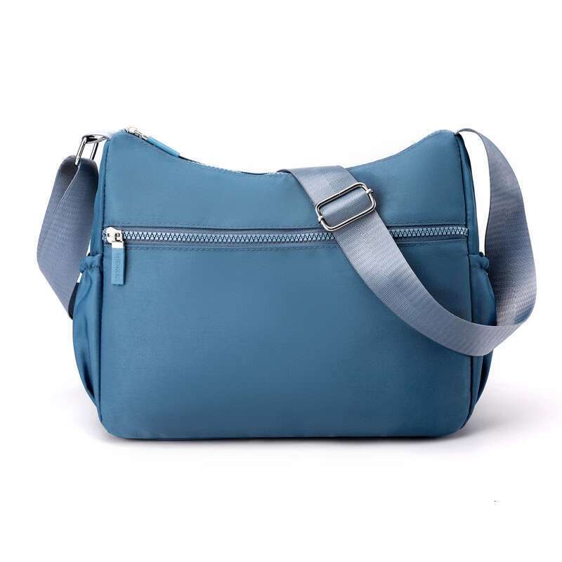 Women's Zip Nylon Crossbody Bag, Shoulder Waterproof Large Capacity Solid Color Bag Woman Girls For Traveling And Daily