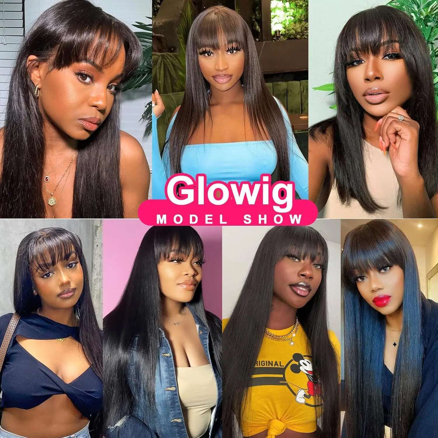 Straight Human With Bangs Full Hine Made Wig Cheap Brazilian Hair Short Bob Density Wigs Tote Bag Tote Bag
