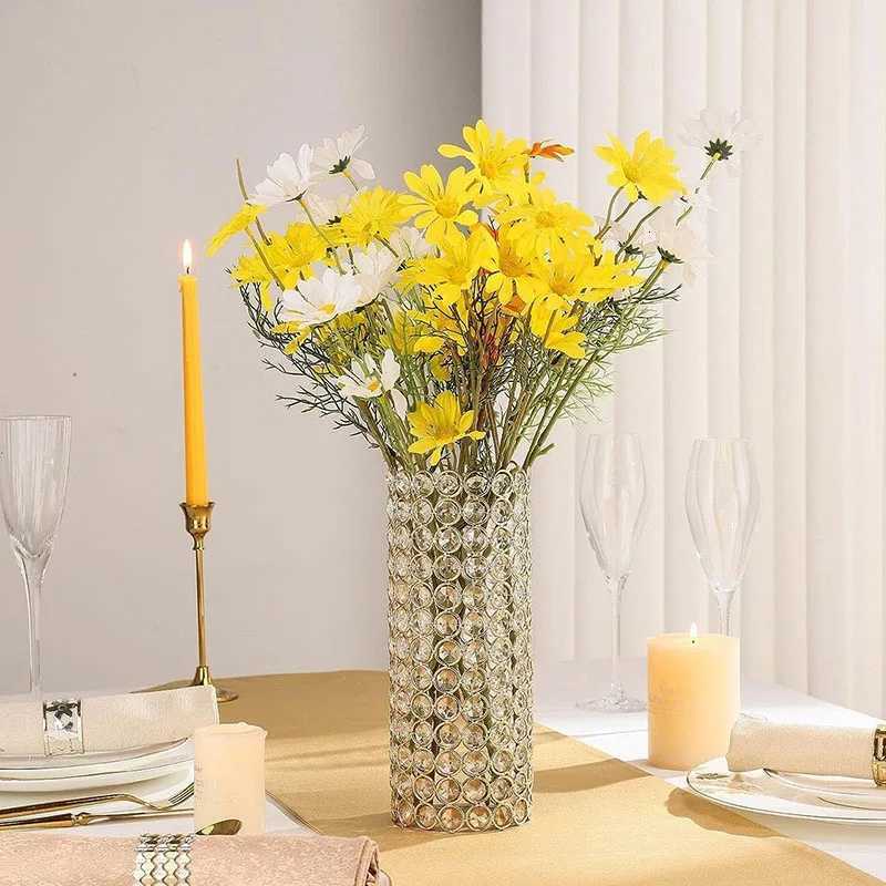 Crystal Glass Flower Vase For Wedding Centerpieces Luxury Plant Pot Living Room Home Hotel Dining Table Decor C251124
