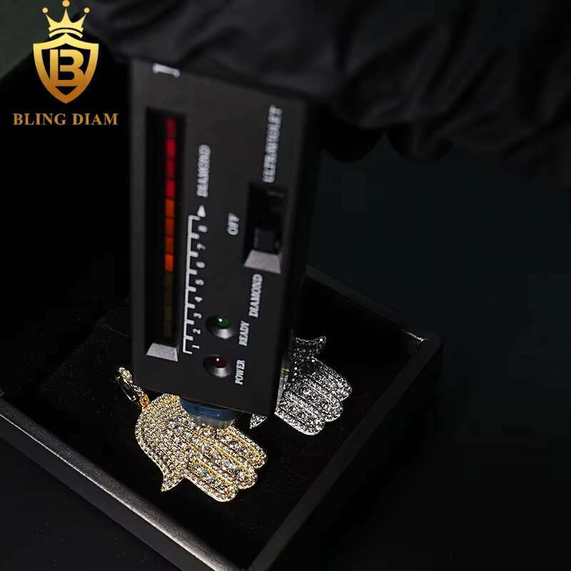 Best Sale Hip Hop Pendant Iced Out VVS Moissanite Diamond Chain Custom 925 Sterling Silver Pendant