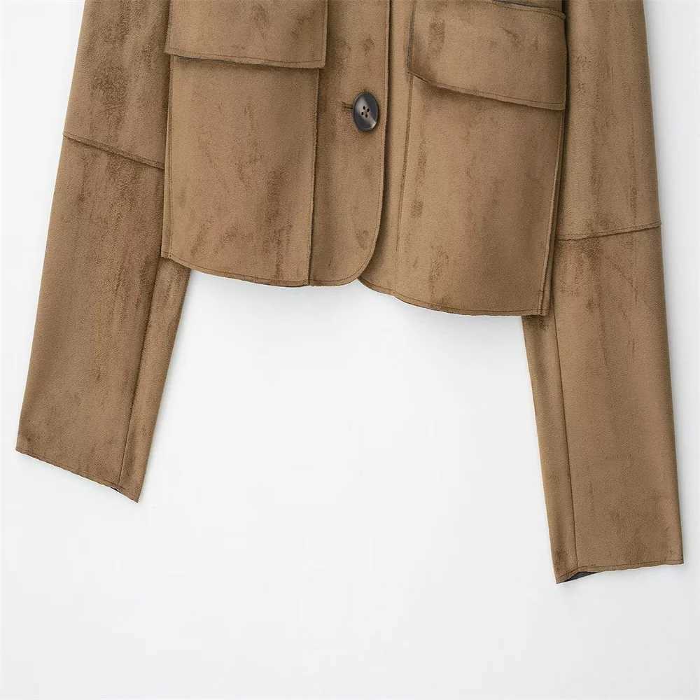 Spring and Autumn New Womens Fashion Style Anti suede Effect Short Jacket Coat J251124