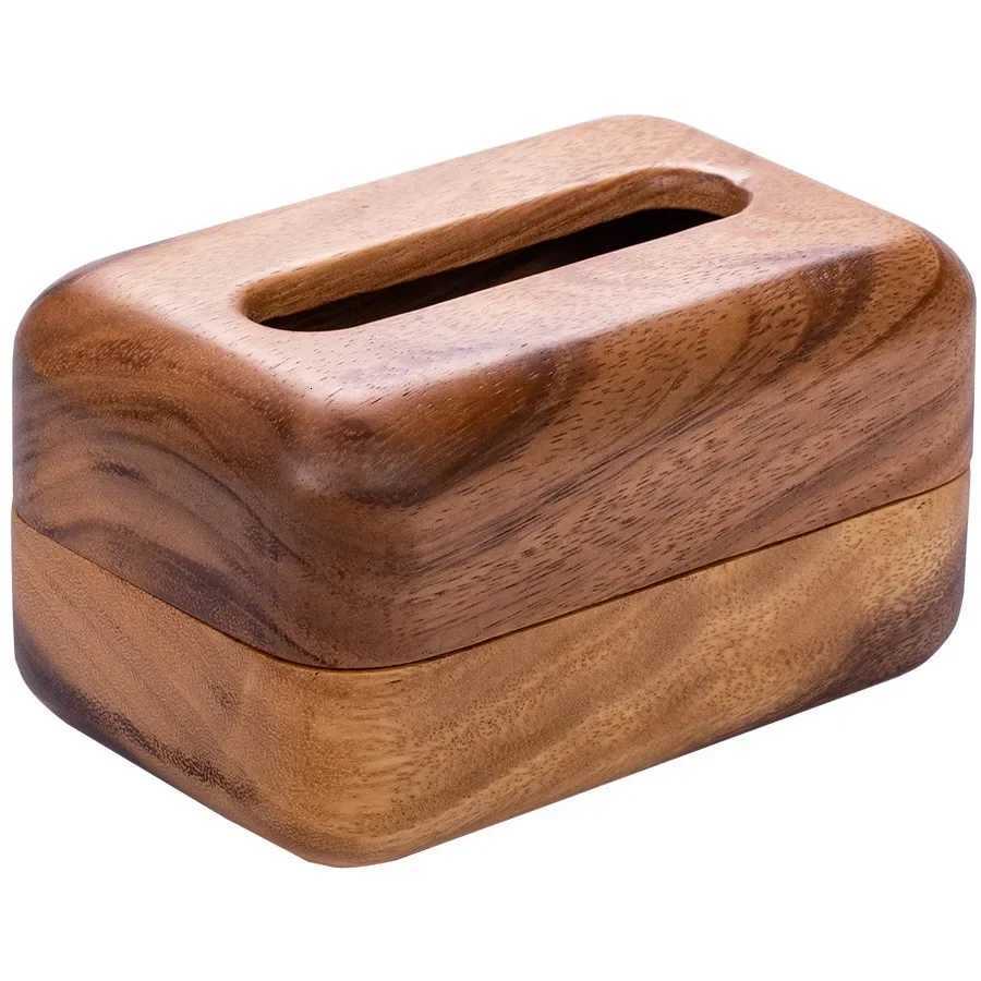 walnut wooden tissue box household living room wooden pumping paper box Japanese creative rectangular napkin paper boxM251124