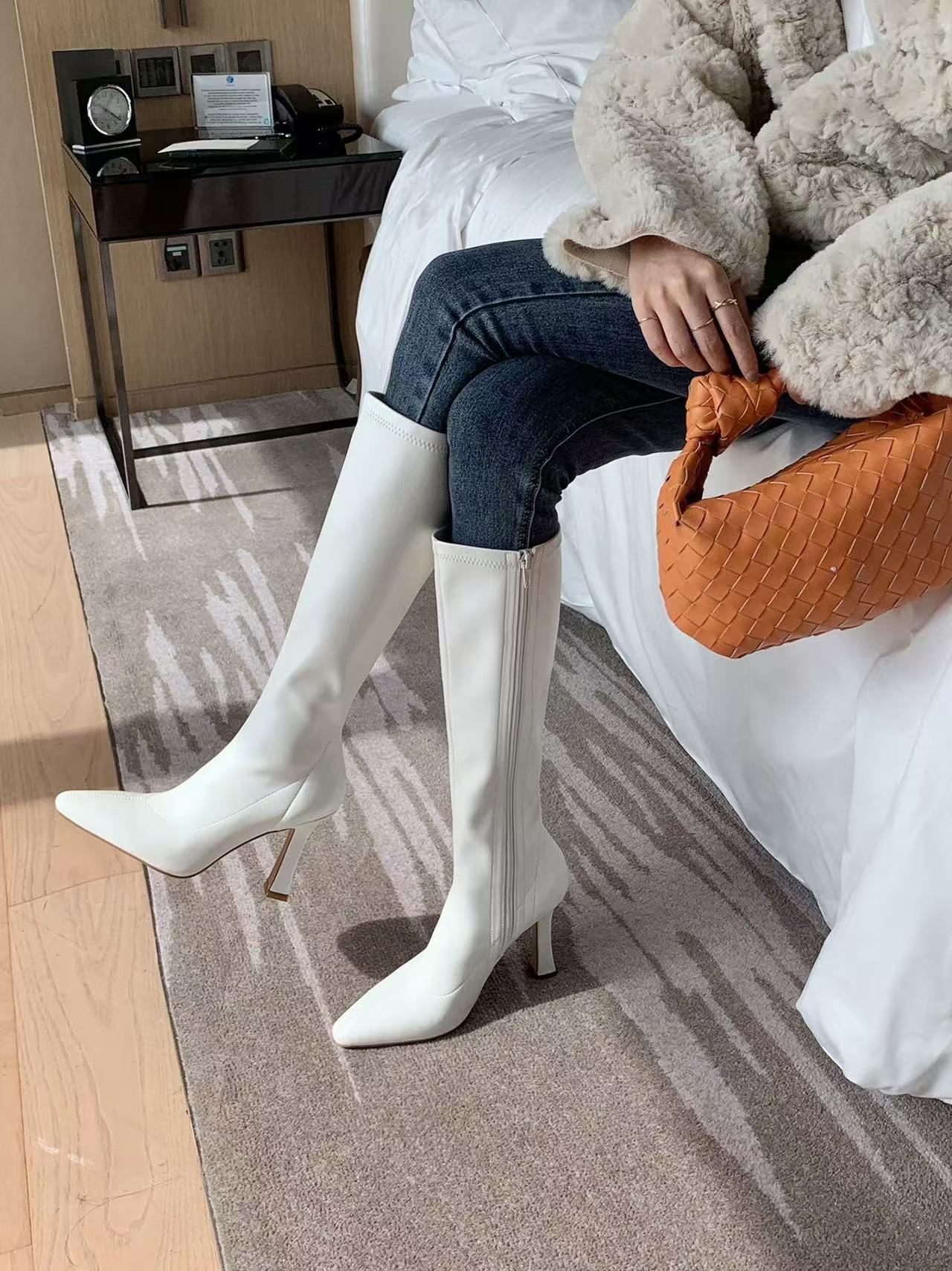 Dress Shoes Winter Women Long Boots Fashion Thin Heel Knee High Booties Ladies Black Brown Sexy Woman Knight Boats botas de mujer 231031