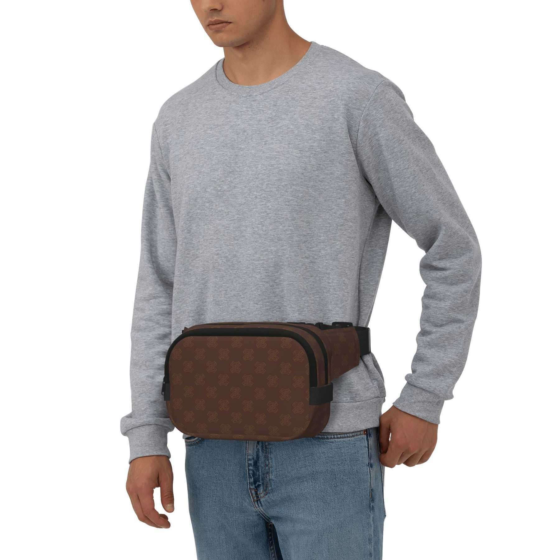 NXY Vintage Square Double Layer Waist Bags Designer Bumbag Classic Mens Fanny Pack Belt Bag Women Outdoor Chest Bag 250424