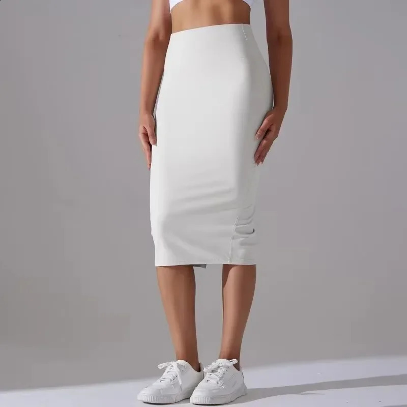 Sexy nude touch fabric suitable for womens tube skirts high waisted elastic split with hips women 250417