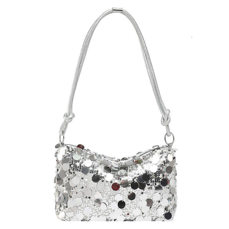 Summer New Armpit Shiny Patch Fashionable And Versatile Bag, Large Capacity Handbag, Dinner Shoulder Bag