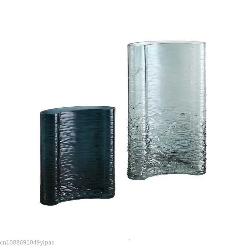 Moon Type Transparent Glass Vase Advanced Sense Creative Hydroponic Vase Light Luxury Living Room Desktop Decoration C251124