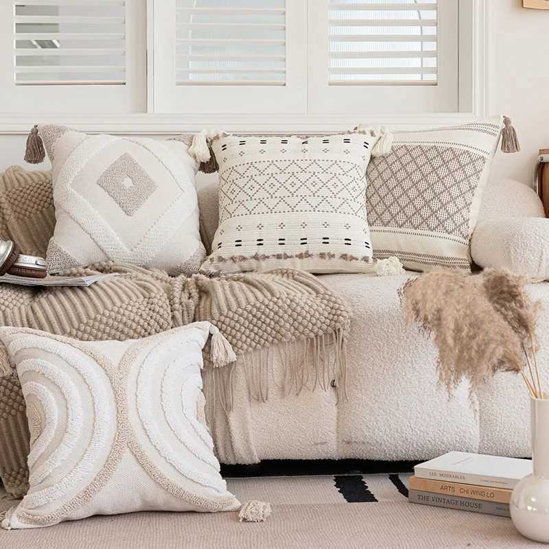 Battilo Luxury Pillow Cover with Tassels Soft Cotton Pillowcase Boho Decorative Throw Pillow for Living Room Sofa Cushion Cover G251124