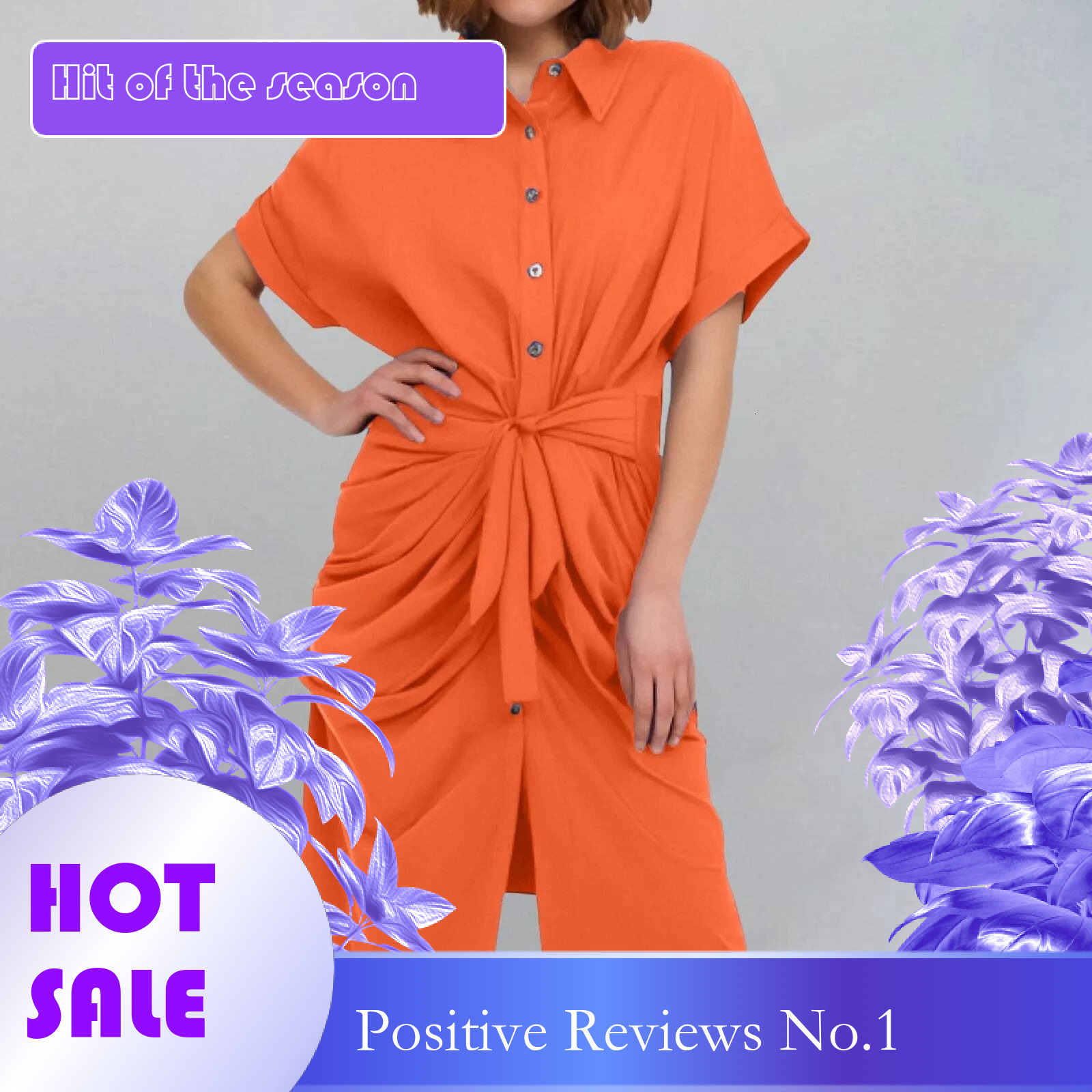 Dongdumaoyi Summer Fashion Casual Short Sleeve Women S Dress Temperament Commuting High Waist Printed Button Long Shirt