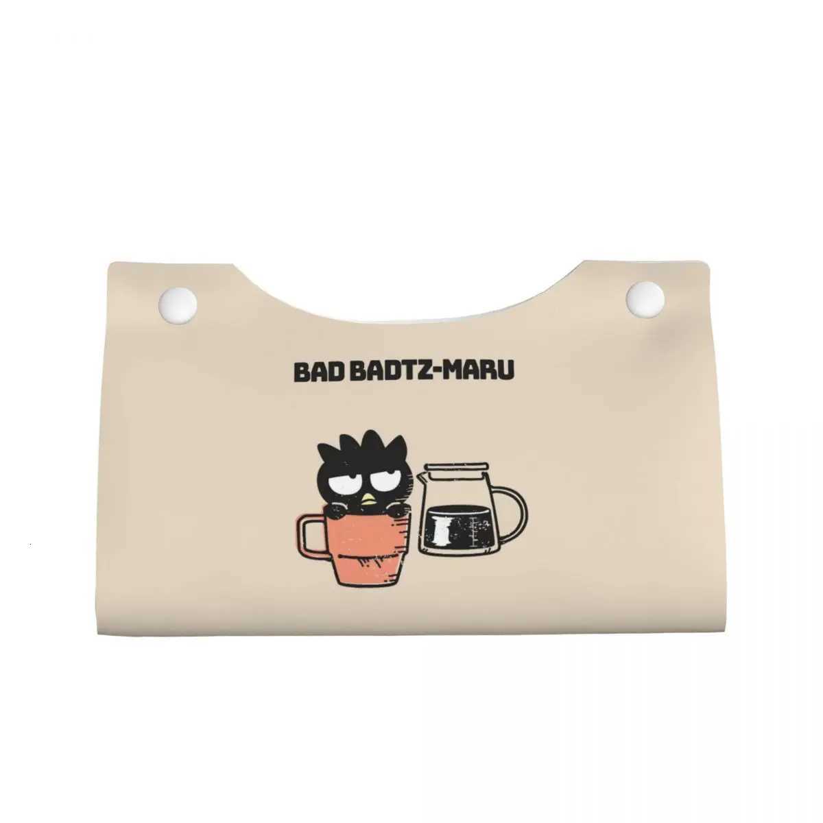 Custom BADBADTZ-MARU Tissue Box Holder Rectangular Cartoon PU Leather Facial Tissue Box Cover for Car BathroomM251124