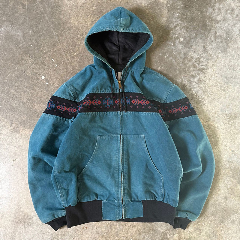 Men's Hoodies Retro Loose Hoodie A Pcs Oversized Pure Gray Watch-peeker Hole Breaking Sweatshirt Unisex Gothic Harajuku Casual Pullover