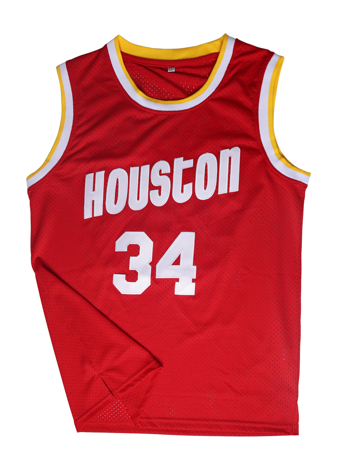 Mens 34 OLAJUWON Embroidered Basketball Jersey IN STOCK FAST SHIPPING Size S-XXXL