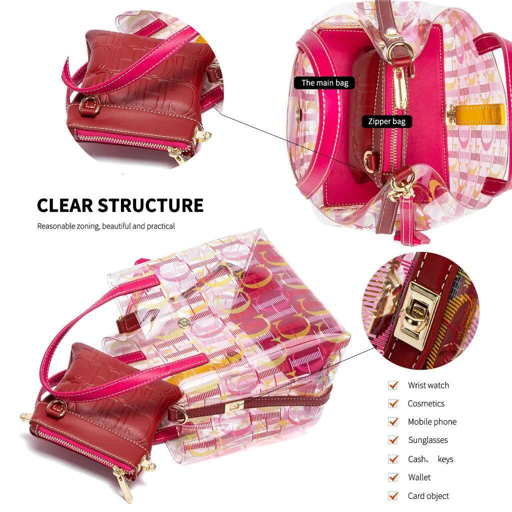 CHCH Women's Tote New PVC Transparent Leisure Beach Bag Waterproof