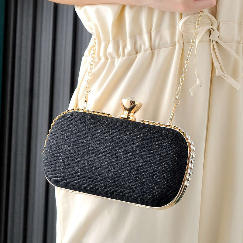 Dinner Bag Dinner New Evening Dress Small Design High Grade Crossbody Diamonds Handheld One Shoulder Women S Bag KQ