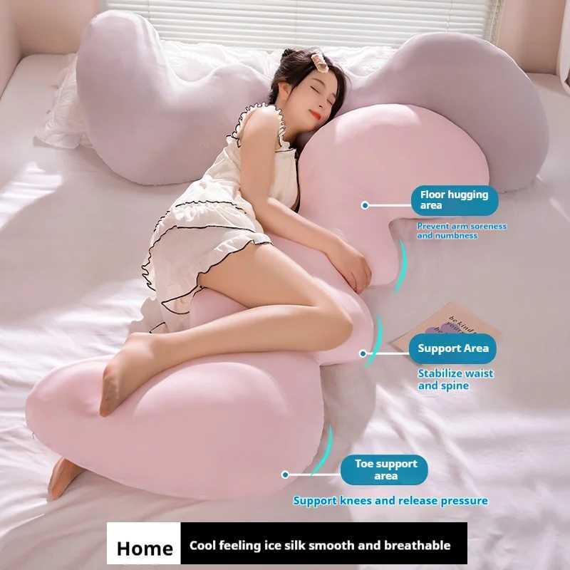 Cool Silk Long Pillow Bed Side Sleeping Leg Clamping Pillow Sofa Cushion Headboard Backrest Soft Comfortable Breathable Skin G251124