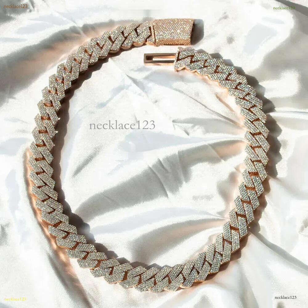 Pendant Necklaces Kibo Custom Hip Hop Necklace Jewelry Vvs Sterg Sier Def 20mm Dia Moissanite 14k Rose Plated Cuban k Chain