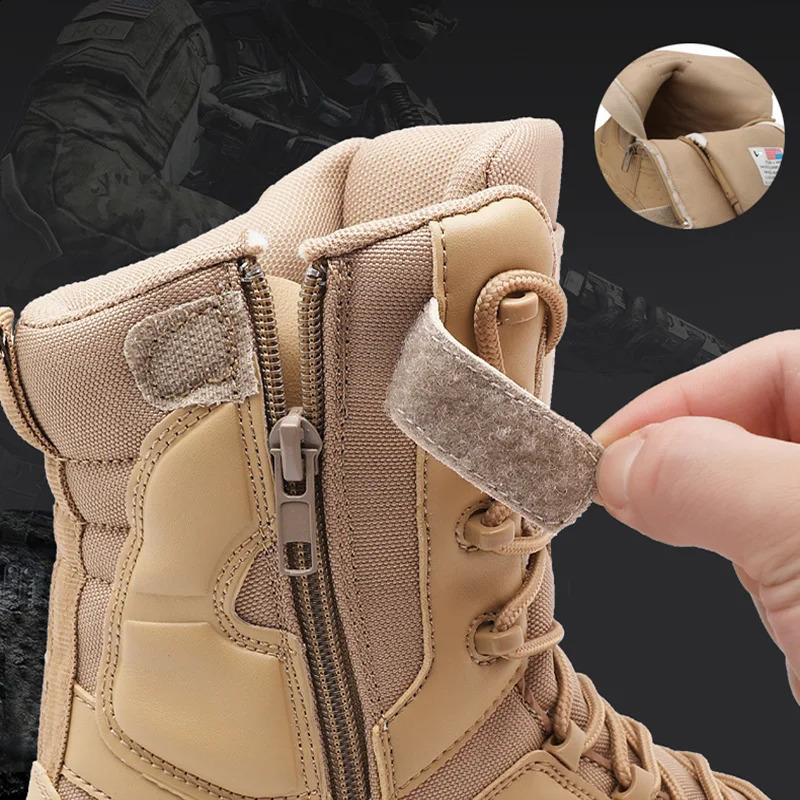 Mens Four Seasons Breathable Desert Hiking Boots Mens High Top Outdoor Mountaineering Boots Alum Fishing Boots Hiking Boots 250421