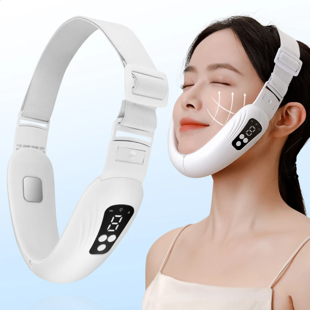 Skin Care EMS Electric Facial Massager Face Slimming Machine V Line Shaper Chin Cheek Equipment Beauty Tools 250418