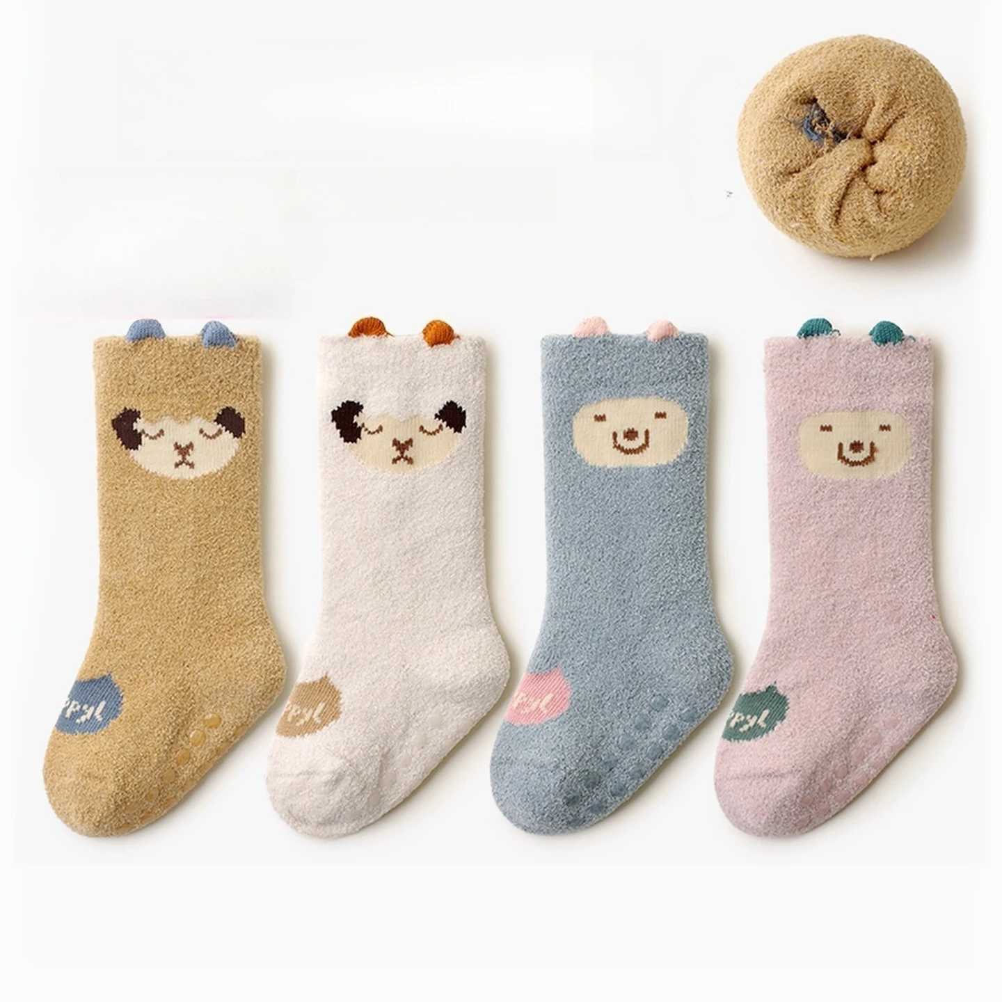 Baby Girl Boy Panda Plush SOCKS Warm Middle Tube Home Floor SOCKS Thickened Winter SOCKS Cozy Animal Footwear G251124
