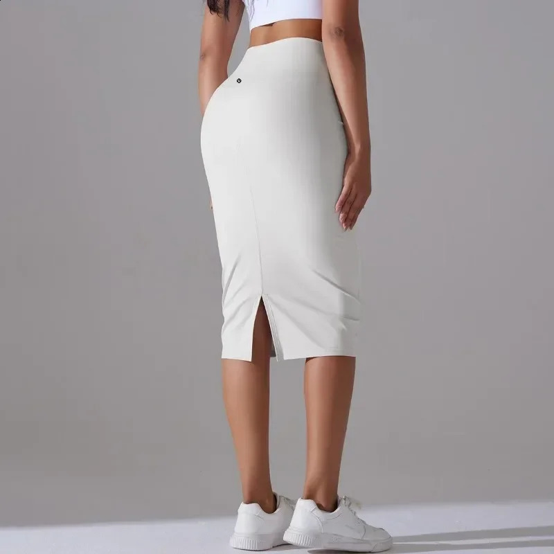 Sexy nude touch fabric suitable for womens tube skirts high waisted elastic split with hips women 250417