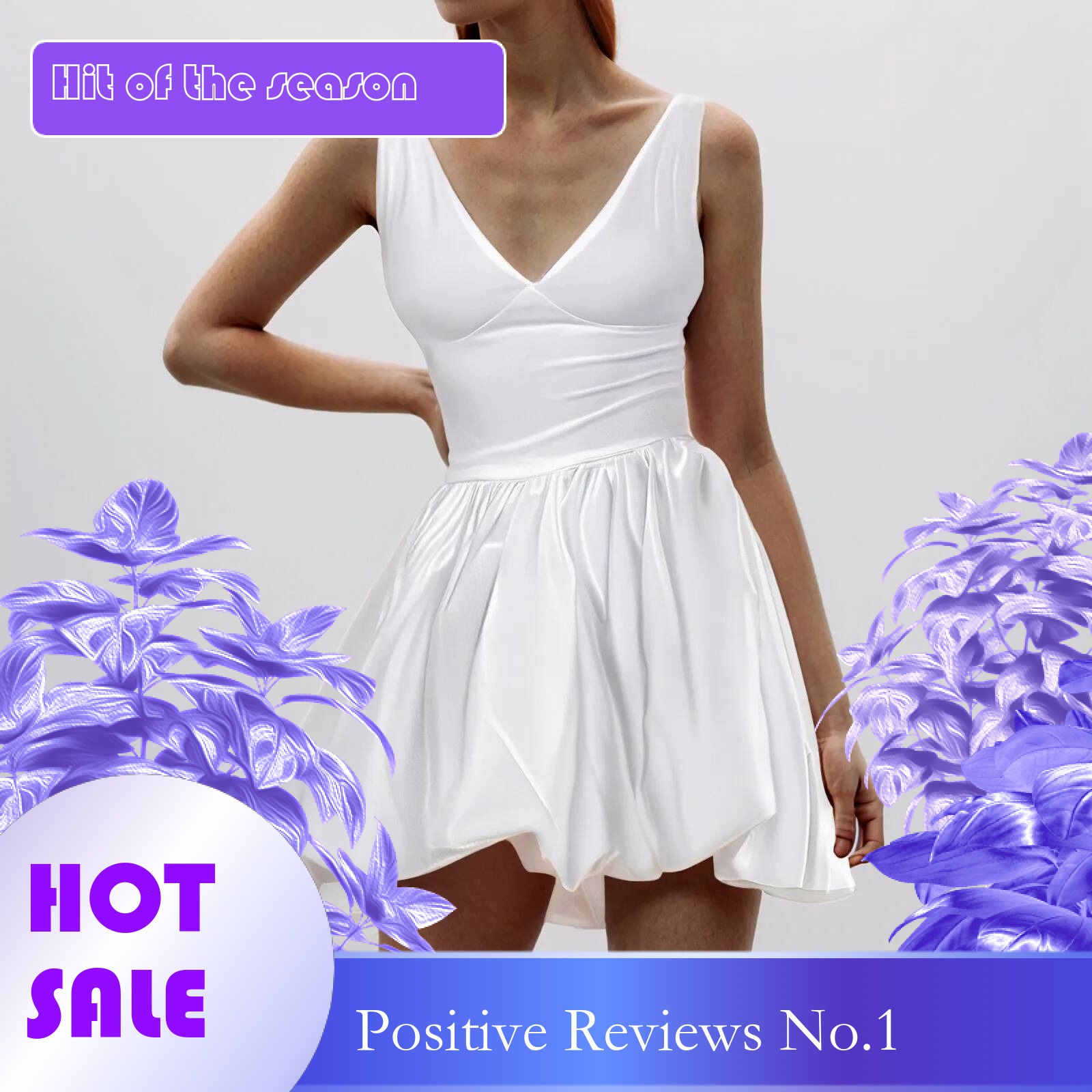 Dongdumaoyi Elegant Women Sleeveless V Neck Slim Mini Ball Gown Dress White Club Party Evening Birthday Fashion Formal Summer Dresses