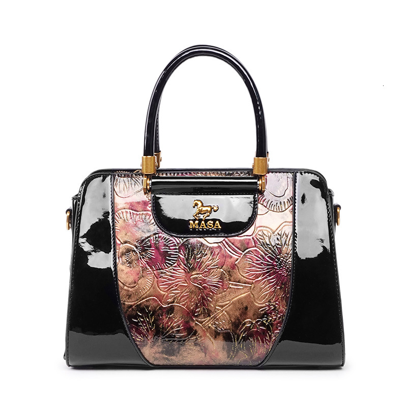Women's 2024 New Shiny Leather Commuting Versatile Crossbody Niche Single Shoulder Women's Handbag Mother Bag