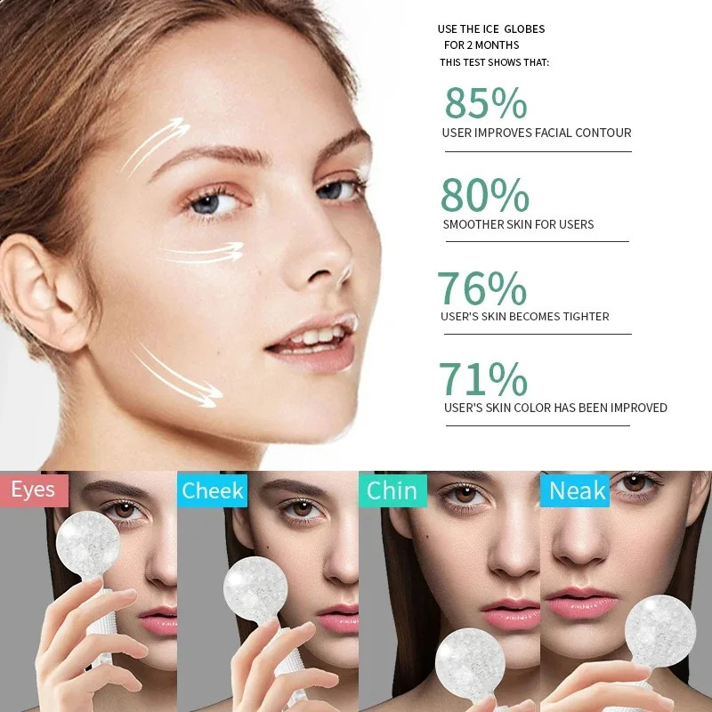 Large Beauty Ice Hockey Energy Beauty Crystal Ball Facial Cooling Ice Globes Water Wave Face and Eye Massage Skin Care 1pcs 250418