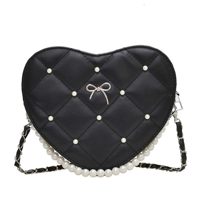Mini Bag Designer women's handbag New Small Fragrant Style Ling Grid Chain Love Shaped Cute Crossbody Women's Commuter Bag