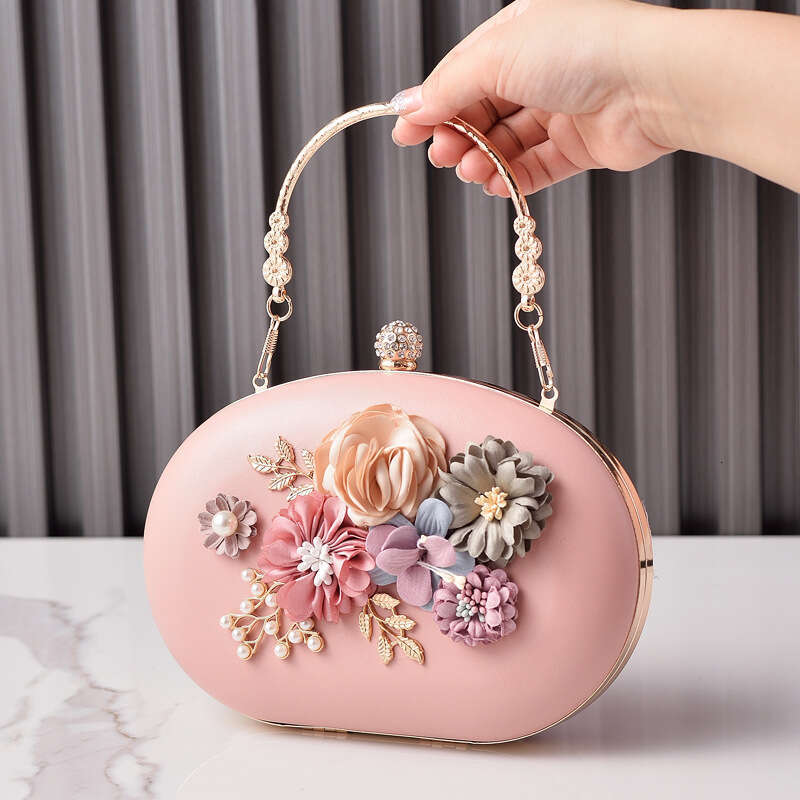 Dinner Bag New Flower Macaron Handheld Banquet Party Bridal Bag KQ