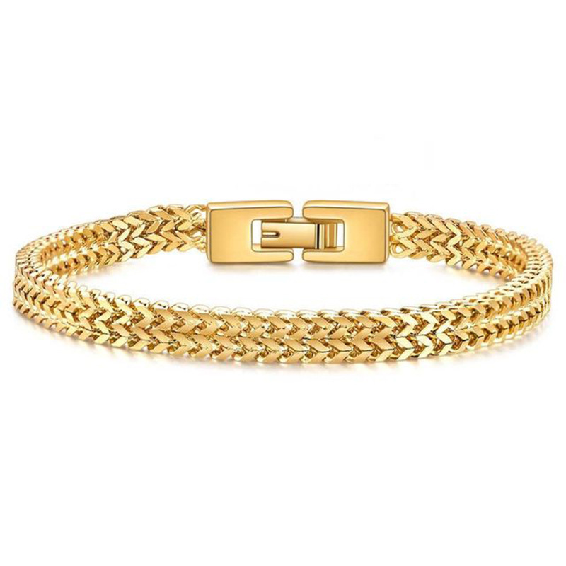 Top Source Trendy RapCap Stainless Keel Snake Chain Men's Fashion Personalized Titanium Steel Bracelet