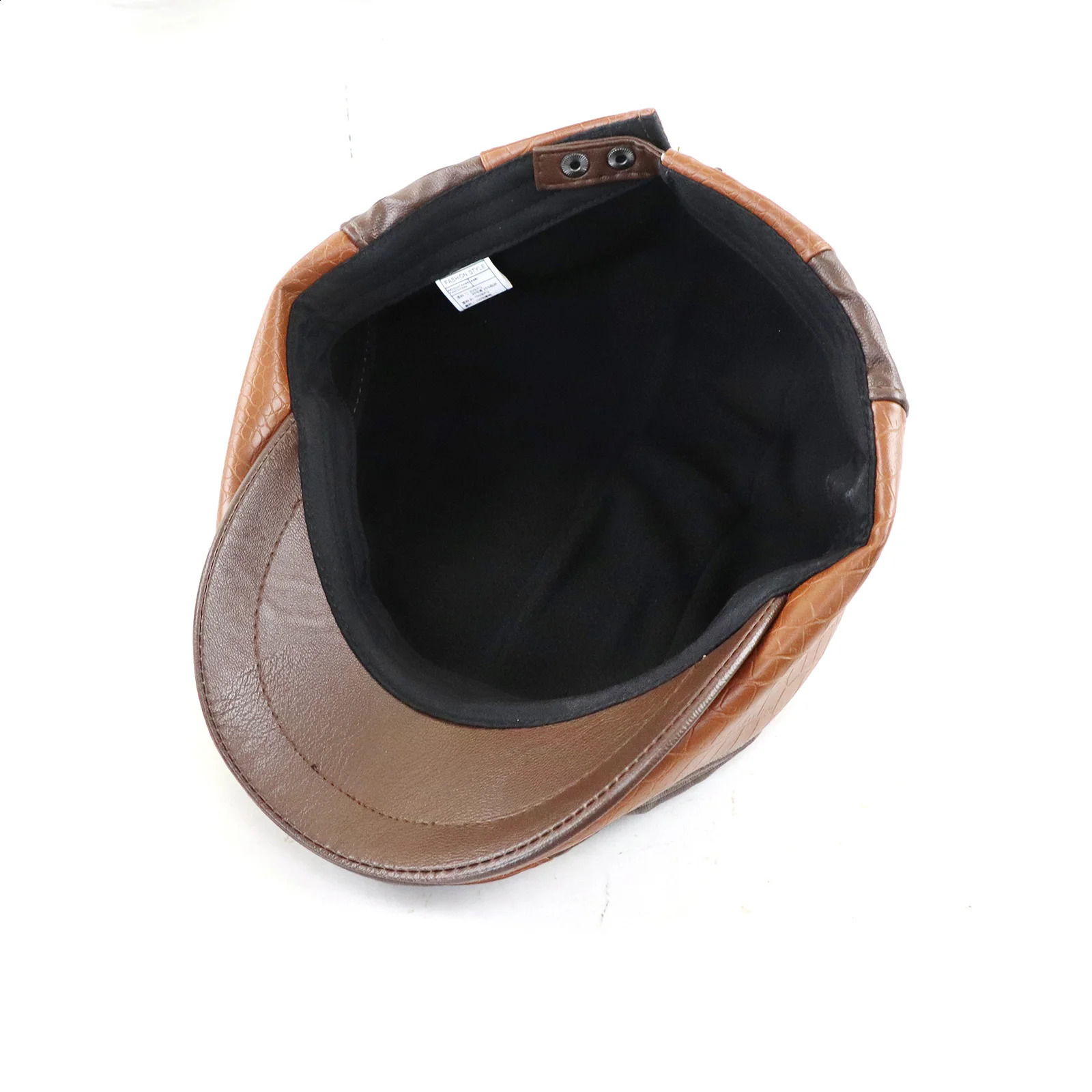 PU leather windproof duckbill beret mens cowboy hat gorilla black ear protection mens bra Derek Boyner 250423