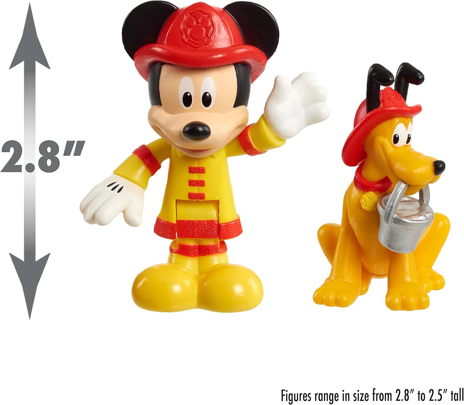 Disney custom Mickey Mouse Mickey Fire Engine Figure Vehicle Playset Lights and Sounds Kids Toys for Ages Up by Just Play
