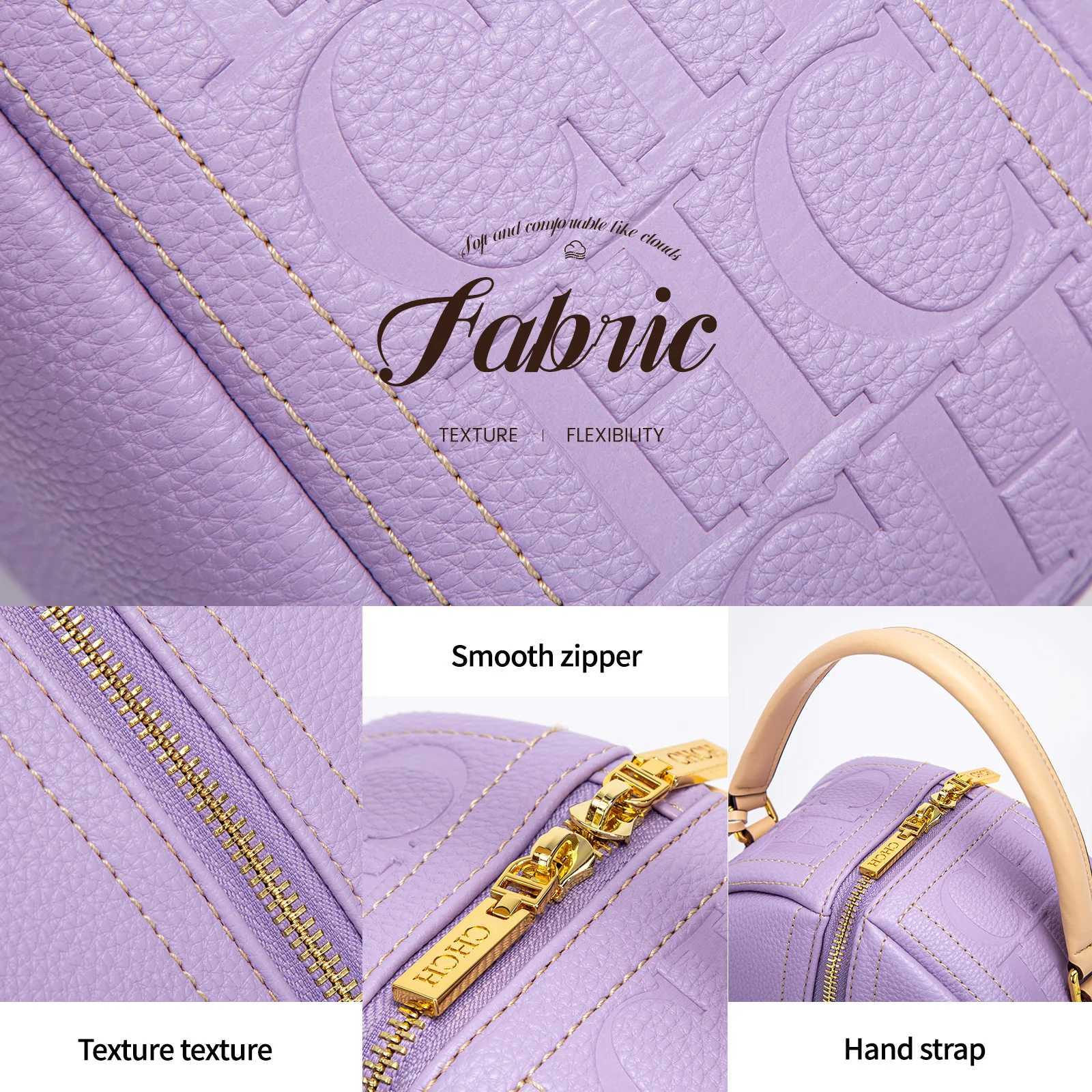 CHCH Womens Bucket Bag New Dual purpose Handbag Classic Letter Embossed Shoulder Bag Z250424