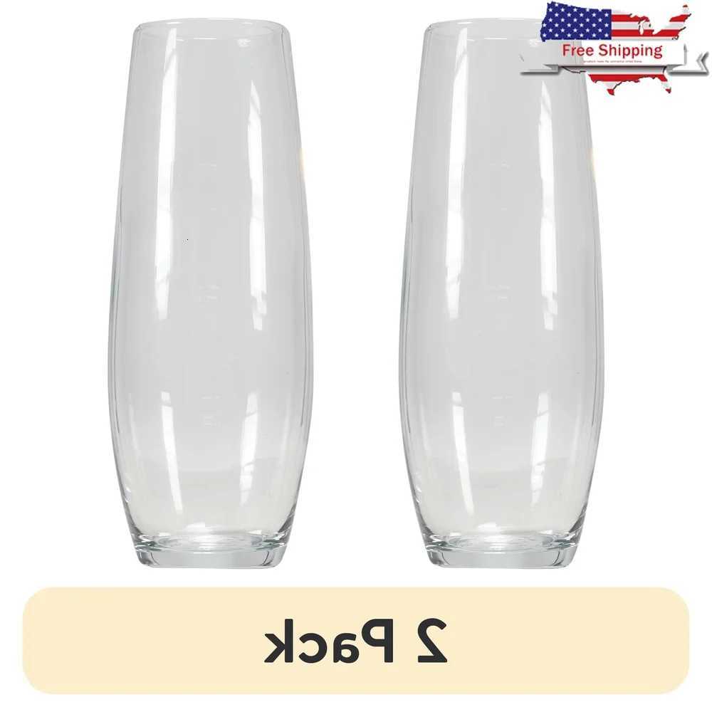 2 Pack Clear Glass Bud Vase for Floral Display Durable Elegant Home Decor Perfect Single Stems or Small Arrangements C251124