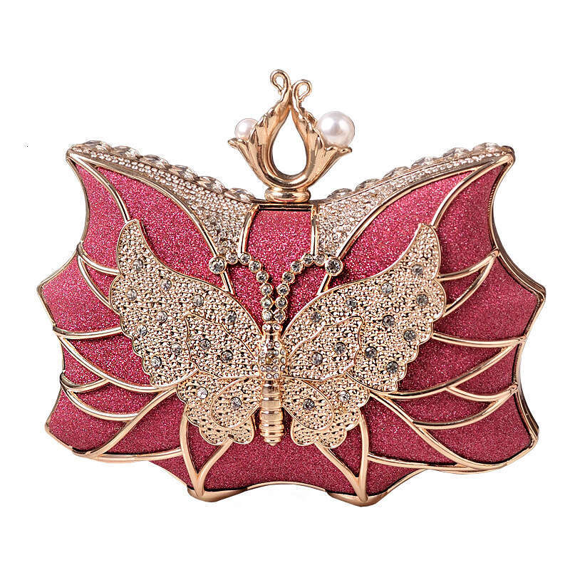 Dinner Bag Luxury Banquet Hollow Butterfly Party Bridal Wedding Handbag Fashionable Women S Bag KQ