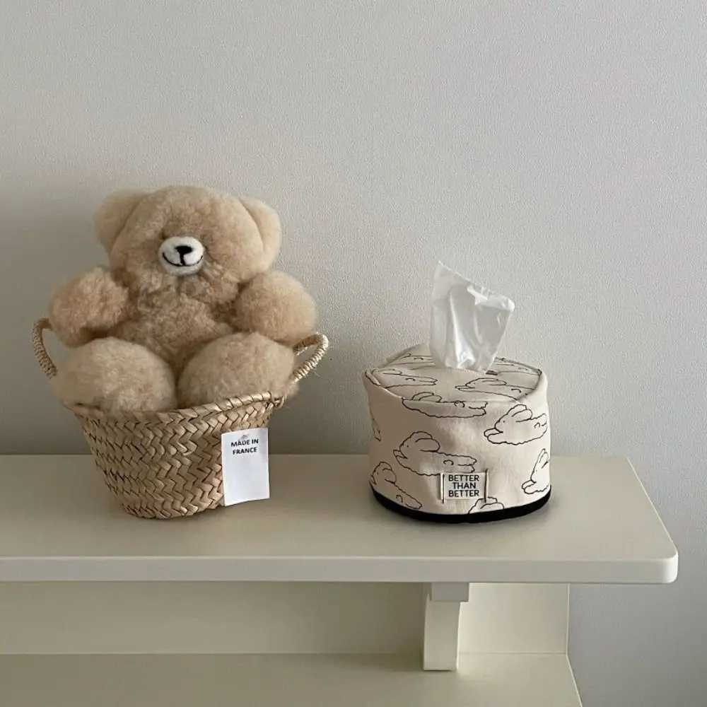 Bowknot Tissue Paper Storage Box Korean Style Space-saving Roll Holder Table Decor Sturdy Cotton Napkin Tissue Box for WomenM251124